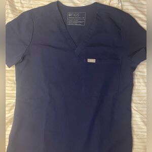 Figs Navy blue scrub set top and bottoms